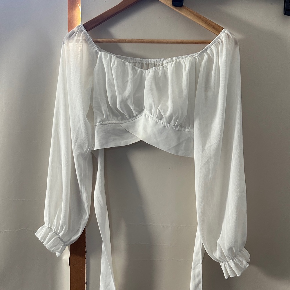 Elegant White Crop Top